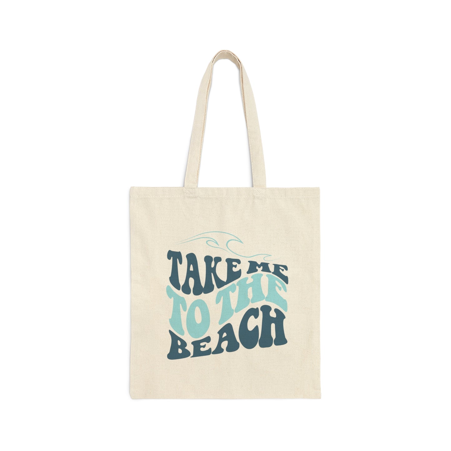 Summertime Summertime - Take me to the Beach - Cotton Canvas Tote Bag