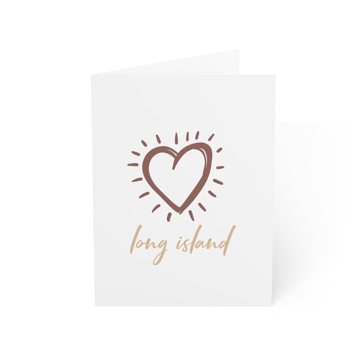 Long Island Love - Large Heart - Greeting Cards (10pcs)