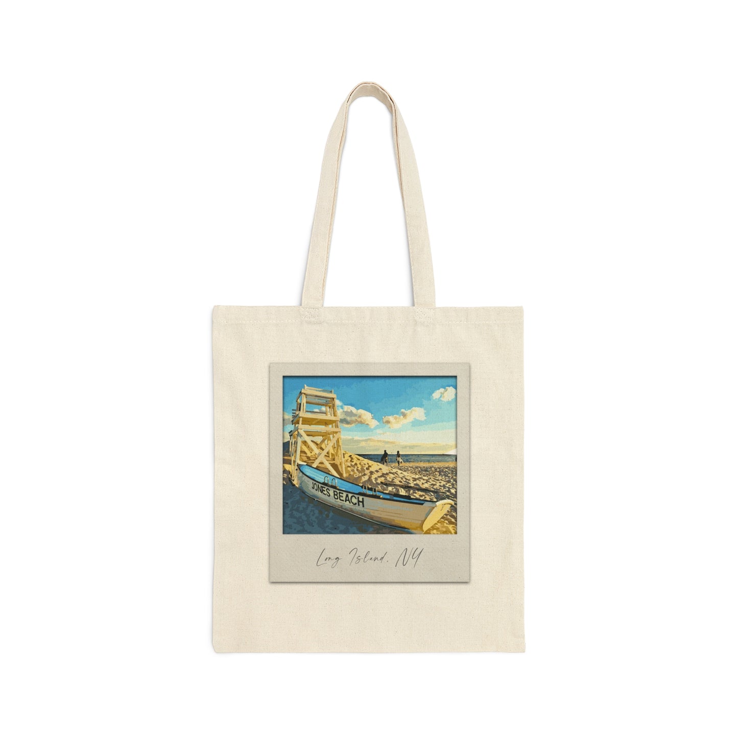 Summertime Summertime - Jones Beach - Cotton Canvas Tote Bag