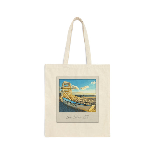 Summertime Summertime - Jones Beach - Cotton Canvas Tote Bag