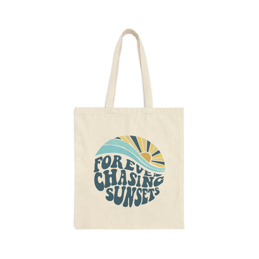 Summertime Summertime - Sunsets - Cotton Canvas Tote Bag