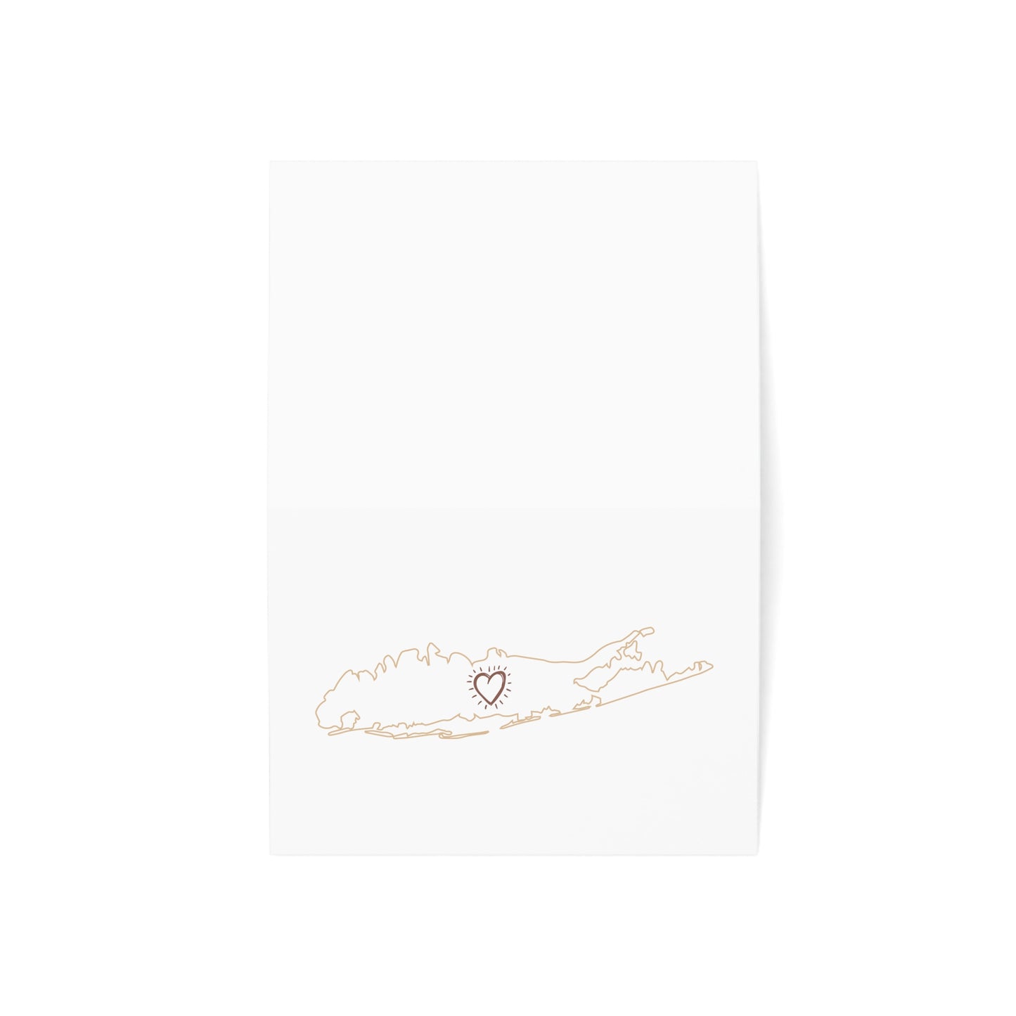 Long Island Love - Map Heart - Greeting Cards (10pcs)