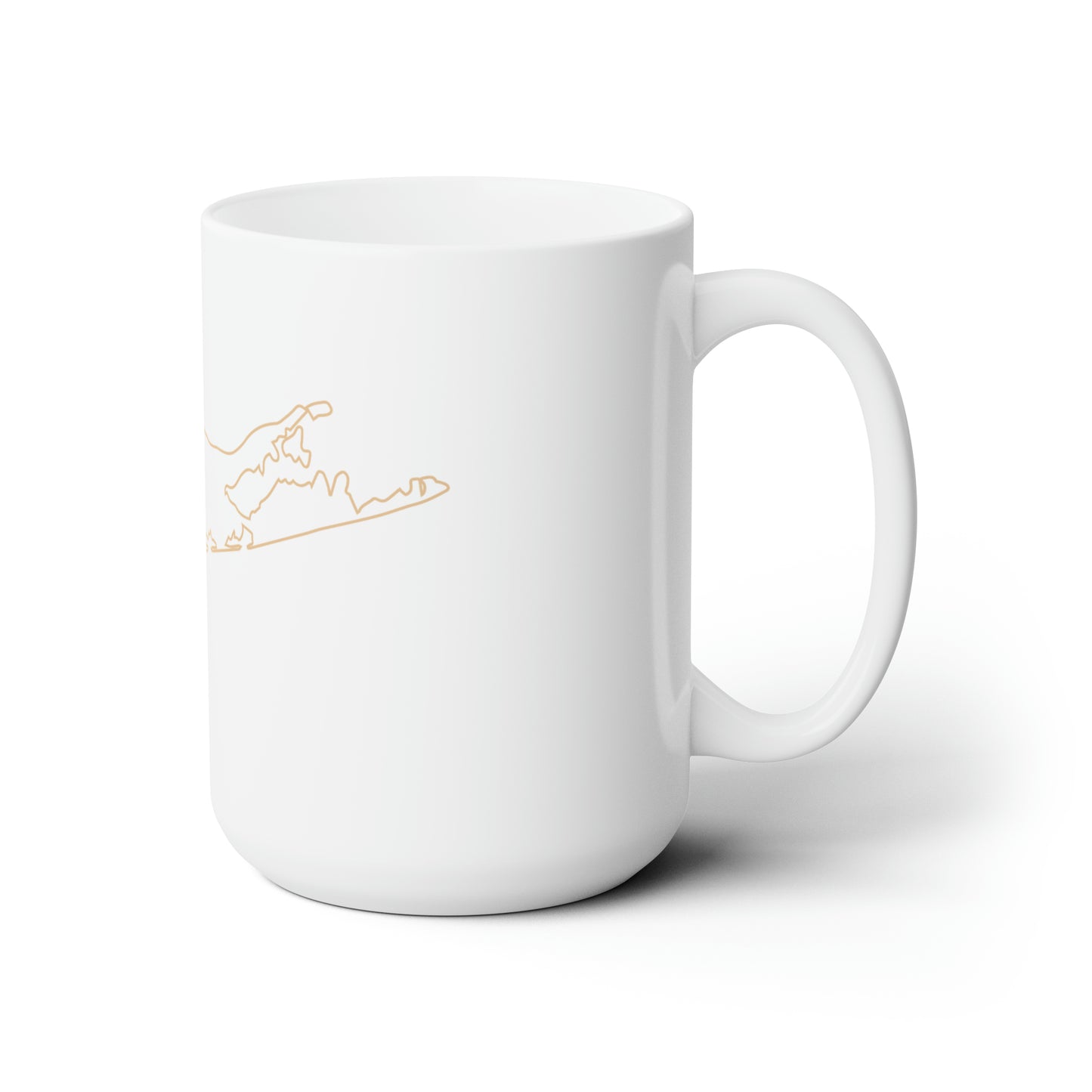 Long Island Love -  Map Heart - Ceramic Mug 15oz