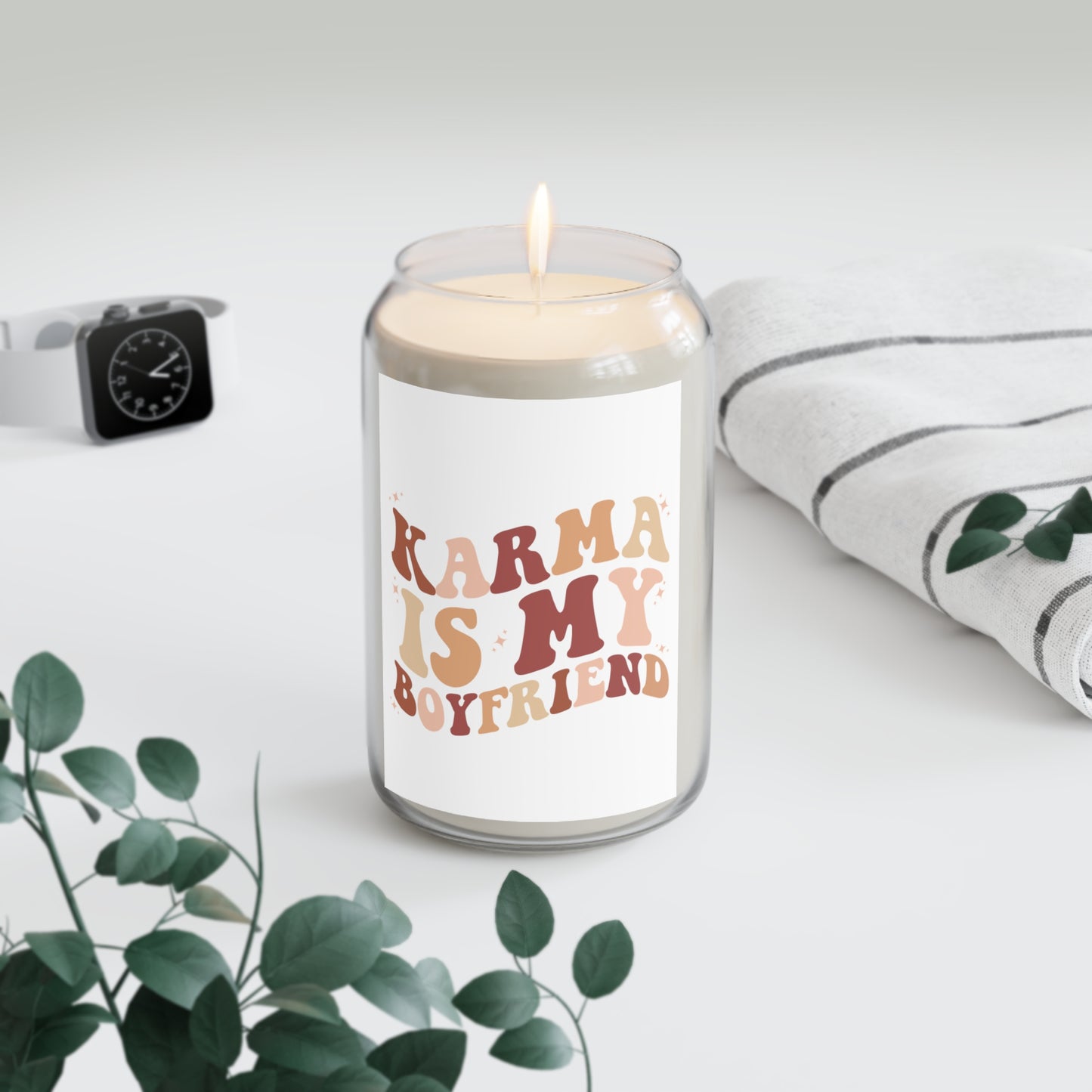 V Day -  Karma Vanilla Scented Candle, 13.75oz