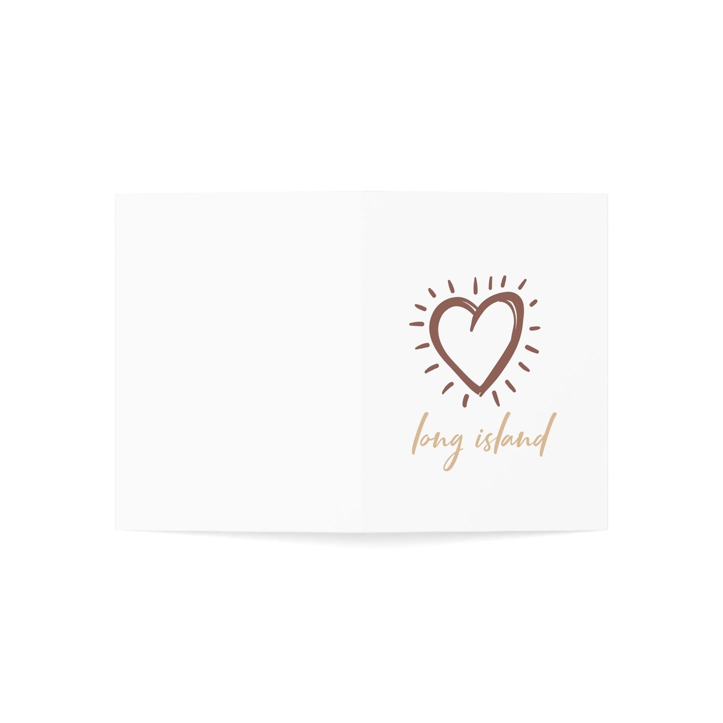 Long Island Love - Large Heart - Greeting Cards (10pcs)
