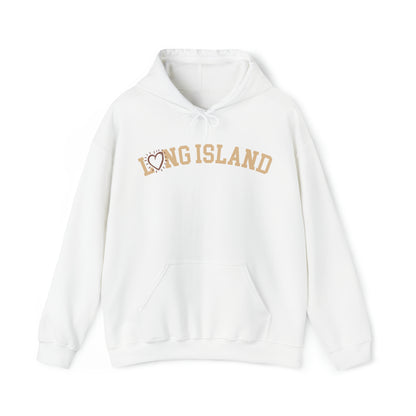 Long Island Love -  Collegiate Heart - Hooded Sweatshirt
