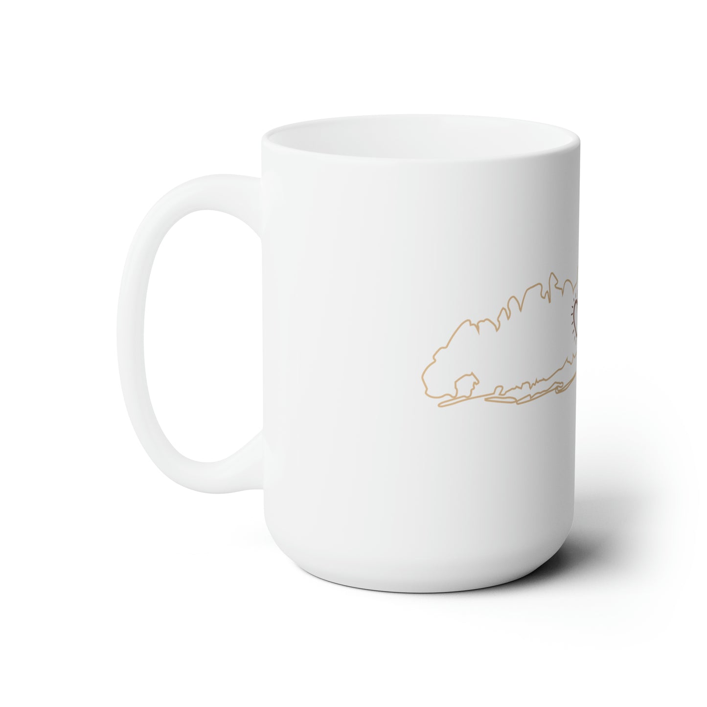 Long Island Love -  Map Heart - Ceramic Mug 15oz