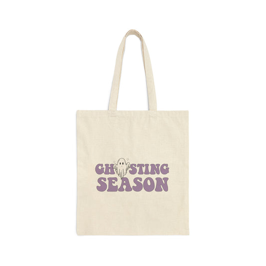 Spooky Season - Ghost - Cotton Canvas Tote Bag