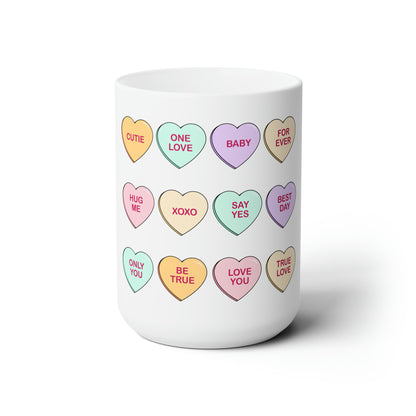 V Day -  Conversation Hearts - Ceramic Mug 15oz