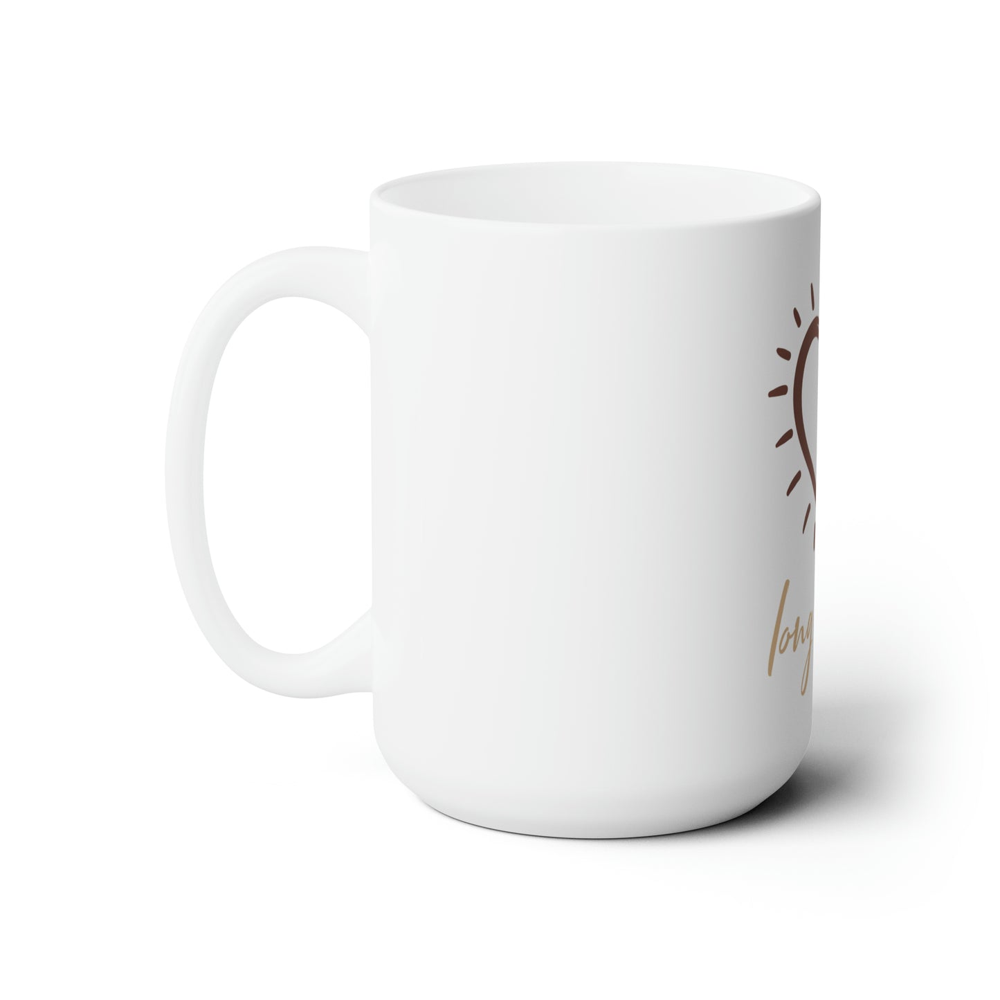 Long Island Love -  Large Heart - Ceramic Mug 15oz