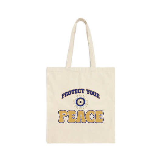 Good Vibes -  Peace - Cotton Canvas Tote Bag