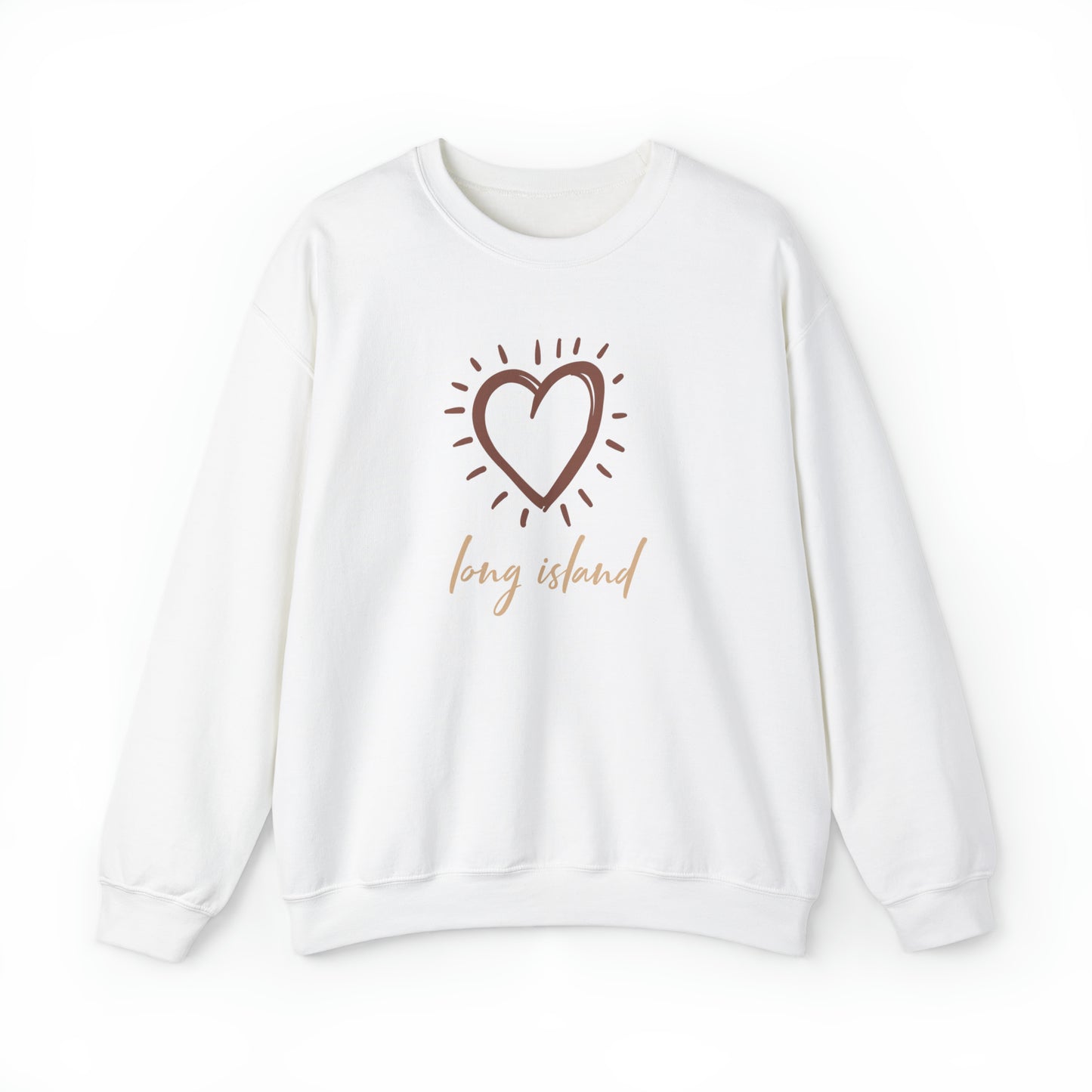 Long Island Love - Large Heart - Crewneck Sweatshirt
