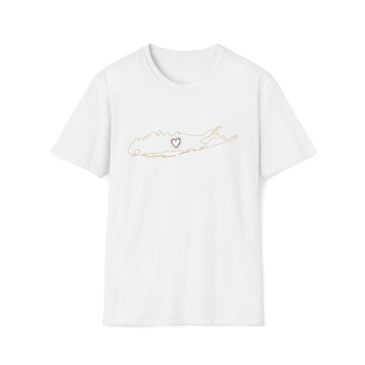 Long Island Love -  Map Heart T-Shirt