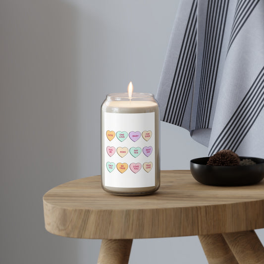 V Day -  Conversations Hearts Vanilla Scented Candle, 13.75oz