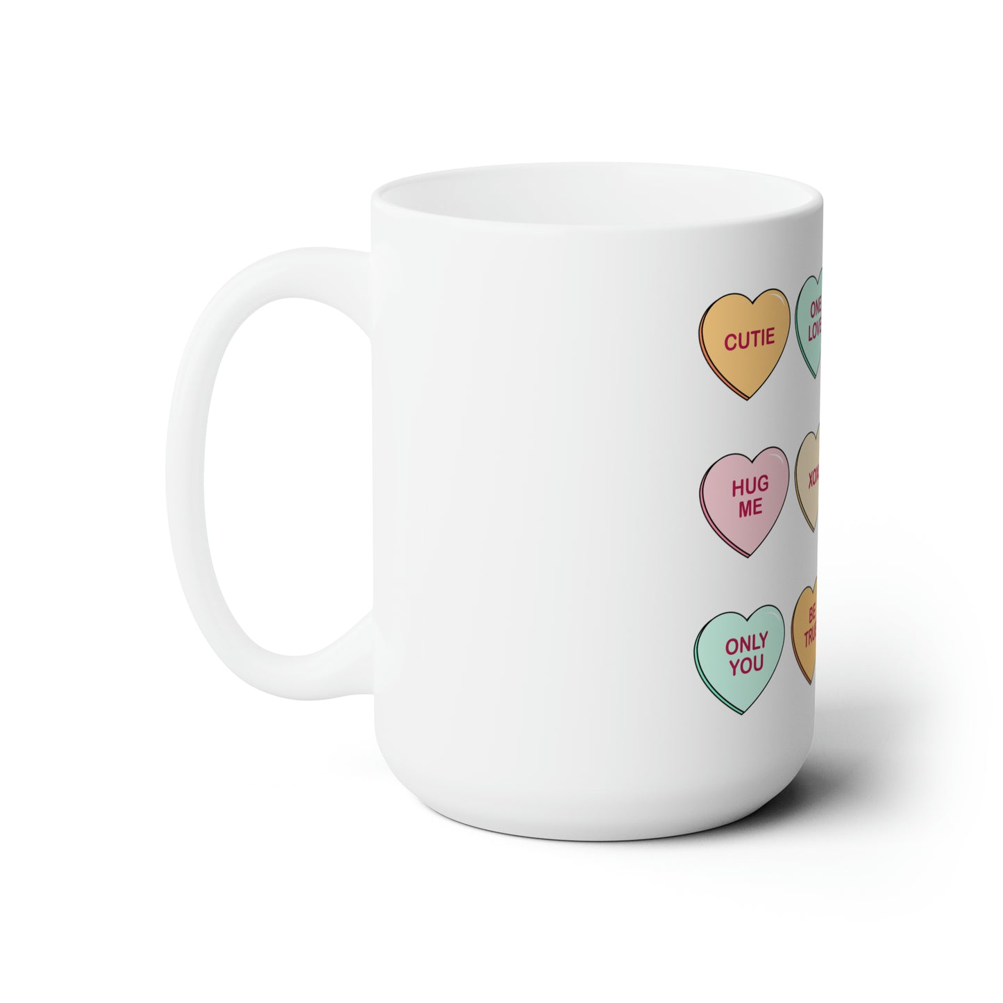 V Day -  Conversation Hearts - Ceramic Mug 15oz